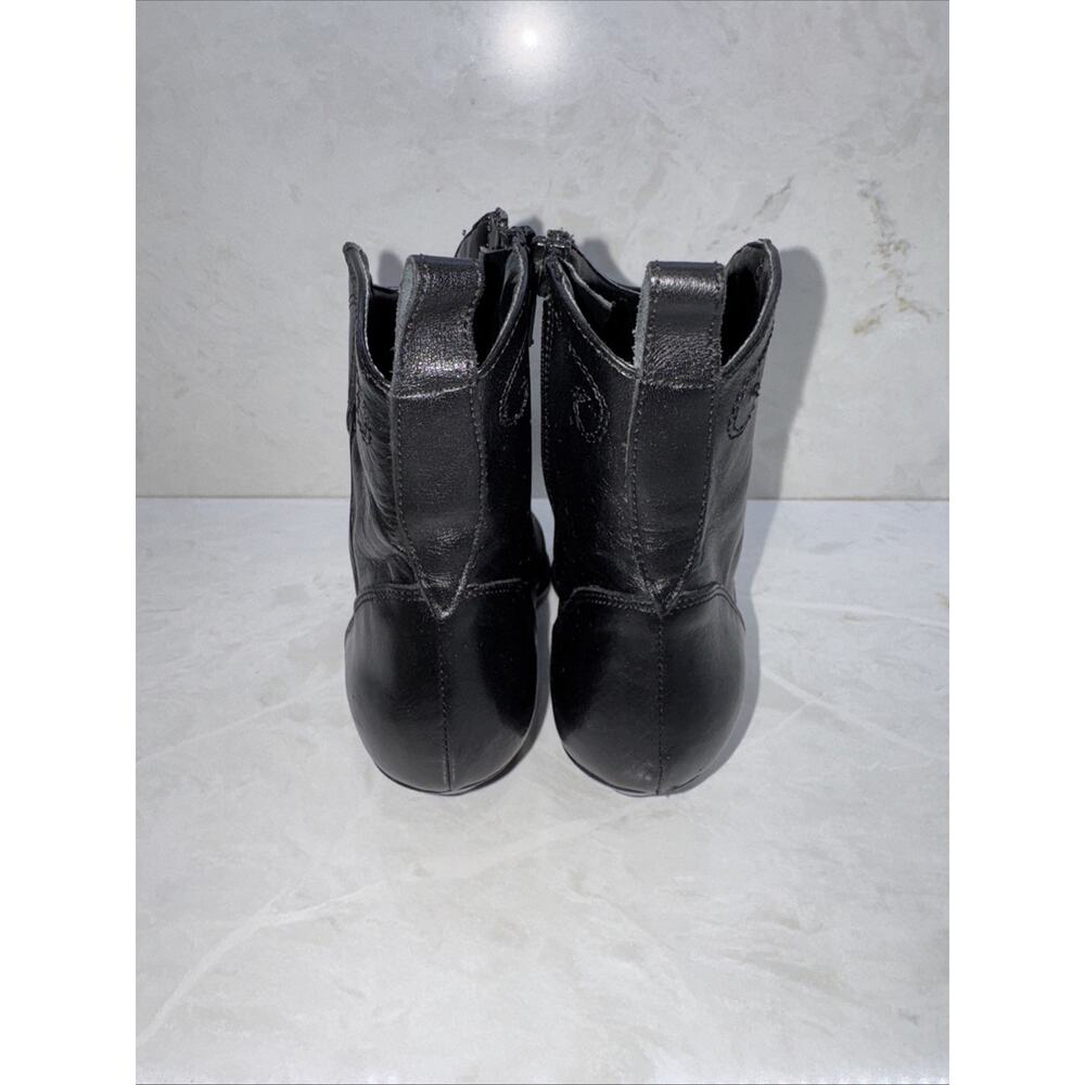 Vero Cuoio Womens Handcrafted in Italy Black Leather Ankle Boots Sz 5.5 Eur 36 - Picture 4 of 14